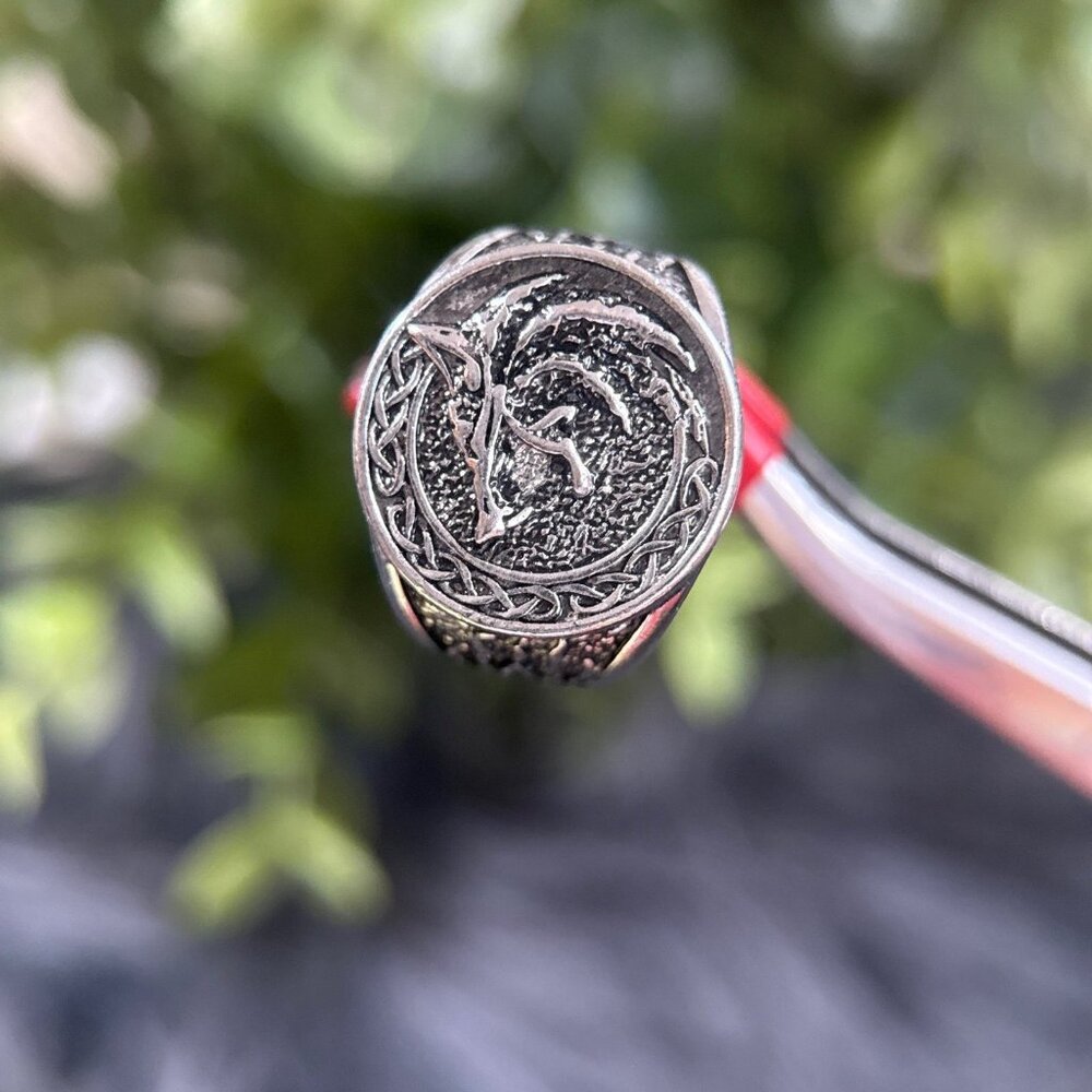 Silver Dragon Men’s Ring - Picture 2 of 5